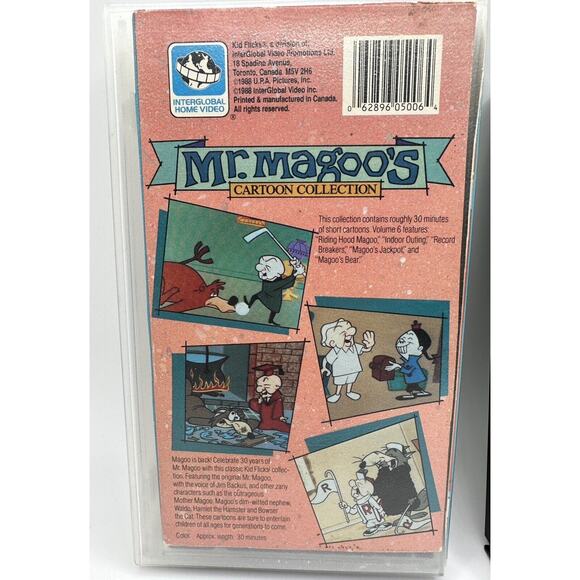 Mr. Magoo Show: Vol 1 2 3 4 6 1960 VHS Cartoon collection 5 tapes - Picture 6 of 7